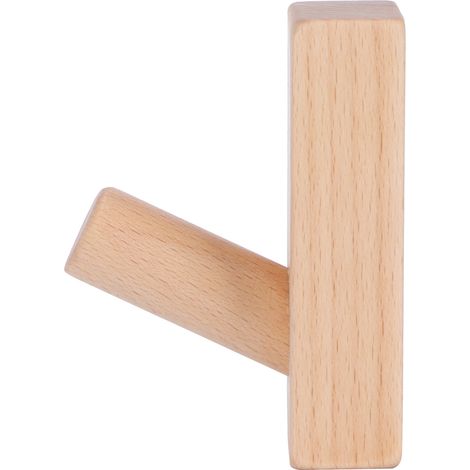 Crochet mural original en bois pour porte, support vêtements et chapeaux, salle de bain et chambre