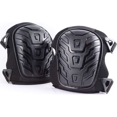 Rodilleras profesionales, acolchado de espuma ultrarresistente, cómoda almohadilla de gel, clips de sujeción fáciles de ajustar, color negro, 1 par. (1/5)