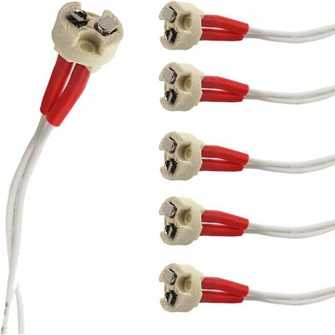 Lot de 6 douilles MR16 Ulisem, adaptateur de prise 16 cm pour ampoule halogène céramique MR16 GU5.3 CFL [Classe énergétique A+] (1/4)