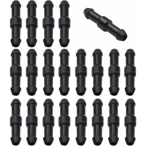 Raccordi dritti per tubo lavavetri, set da 20 pezzi, in plastica resistente, diametro standard, compatibili con i sistemi automobilistici. (1/4)