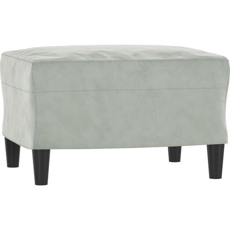 Repose-pied Gris clair 60x50x41 cm Velours
