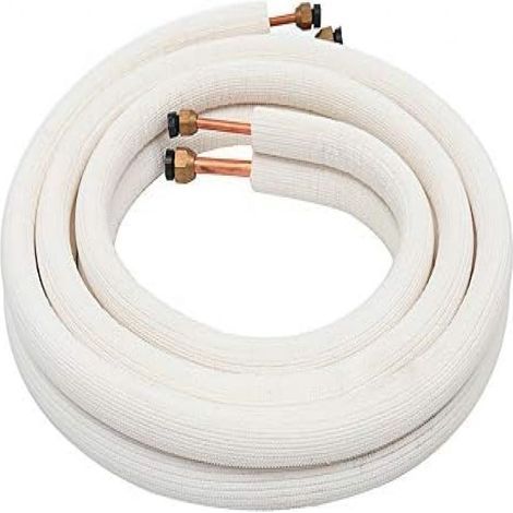 Tuyau Réfrigérant - Cuivre Isolé 3 m - Raccords 1/4 Pouces et 3/8 Pouces - Pour Climatisation - 1 Pièce (1/5)
