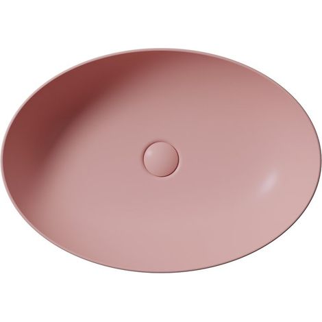 Vasque à poser PURA en céramique 60x42cm, blush mat
