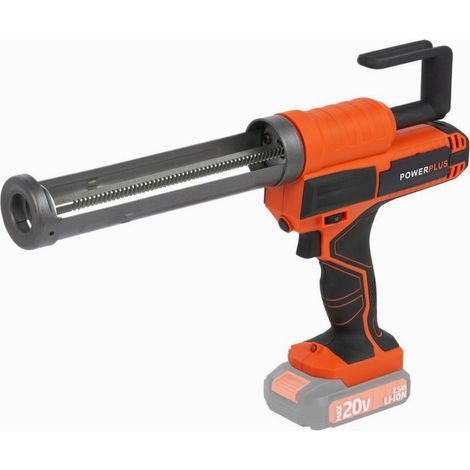 Pistolet extrudeur à cartouche batterie 20V – Force de pression 2000N – Vitesse 0,8-8 mm/s – Moteur à couple élevé – Fonction anti-goutte – Powerplus