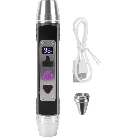 Jade Appraisal Flashlight, Dual Light Source, USB Rechargeable LED, Gemstone Identification for Jewelry, Beeswax (1/5)