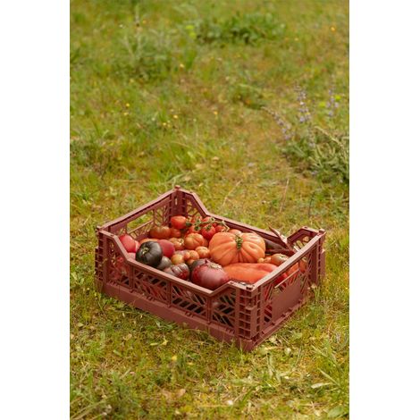 SKLUM Faltbare und stapelbare Kunststoffbox Doli Terracotta 40 cm