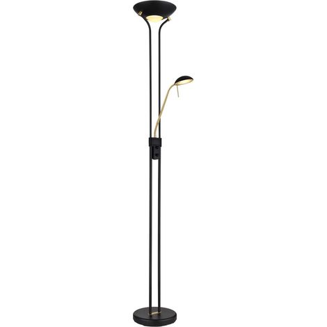 Lampe Mère et Enfant Abat-jour en verre opale noir mat LED Dimmable 3000K (1/5)