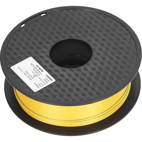 Filament PLA bicolore 1,75 mm, aspect soie, pour imprimante 3D (or et vert). (1/5)