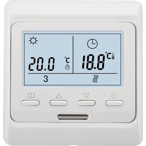 Thermostat intérieur WG806,Programmation hebdomadaire AC230V,6 périodes de Temps,3A,Affichage numérique LCD,pour système de Chauffage de l'eau (1/5)
