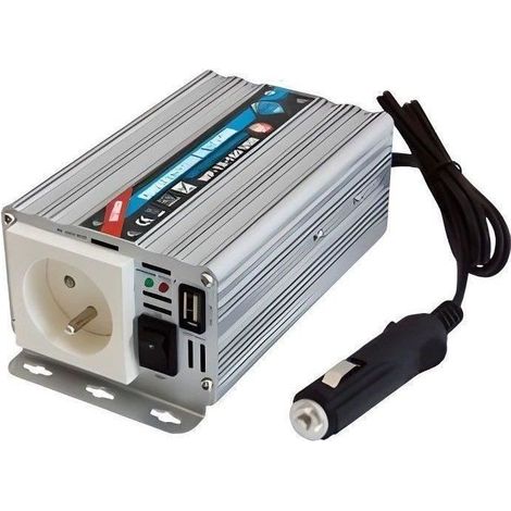 Spannungswandler - HTC TECHNIC - 12V/220 V - 150 W - Mit USB-A Steckdose 2A geliefert mit Zigarettenanzünderkabel