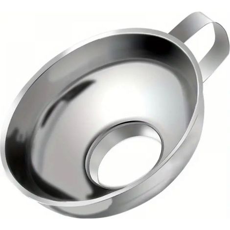 embudos, acero inoxidable, 15 cm, mango ergonómico, superficie pulida, cocina y almacenamiento. (1/5)