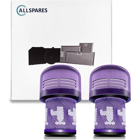 Filtro HEPA AllSpares (2 uds.) 971517-01 para aspiradoras compatibles con Dyson V12 Slim / Detect Slim (1/4)