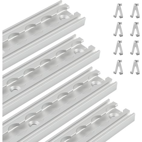 SWANEW 4x Set di guide, alluminio, fissaggio del carico