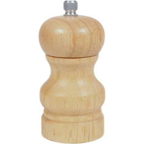 Moulin à sel et poivre en bois 25 ml avec broyeur en céramique réglable