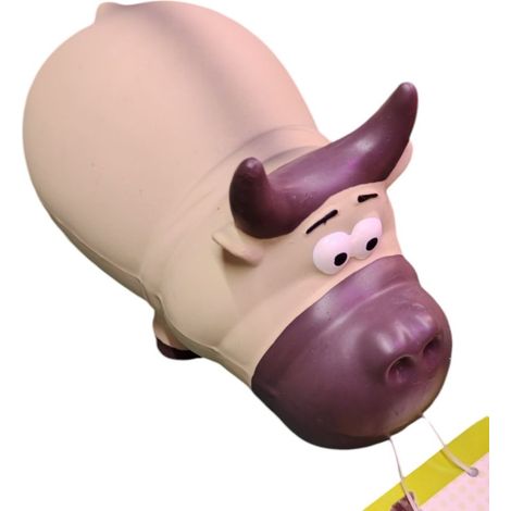 Jouet sonore El Toro beige 16,5 cm en latex pour chien - zolux