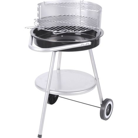Barbacoa carbon redonda con ruedas Ø 51 x 81 cm