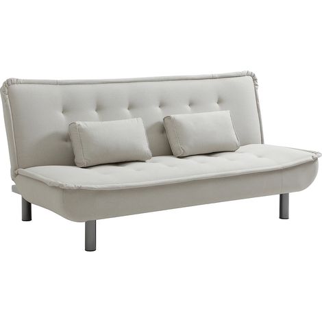 Divano letto 3 posti clic clac in tessuto Beige - MISHAN