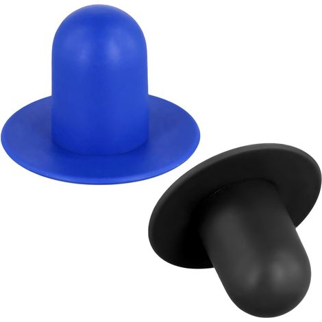 2 Tapones para Piscina sobre el Suelo, Tapón de Agujero para Filtro de Bomba Repuesto de Enchufe de Pared para Piscina Compatible con Intex y Bestway (Azul, Negro) (1/5)