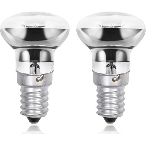 Ampoules de lampe à lave R50 E14 40W – Blanc chaud 2800K – Intensité variable – Lot de 2 – Réflecteur SES à vis Edison (1/5)