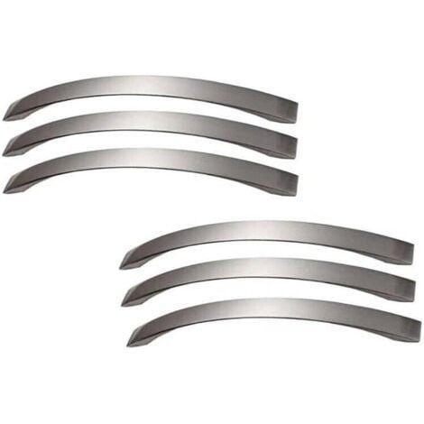 Set mit 6 Küchenschrankgriffen, Küchengriffe aus gebürstetem Aluminium, geeignet für Schränke, Schubladen, Kommoden (Lochabstand 160 mm) (1/4)