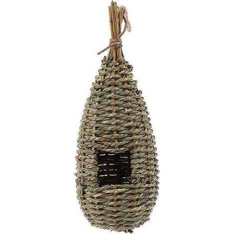 Nichoir suspendu en fibre naturelle 2021 pour pinsons, abri extérieur, cage ou cachette. (1/5)