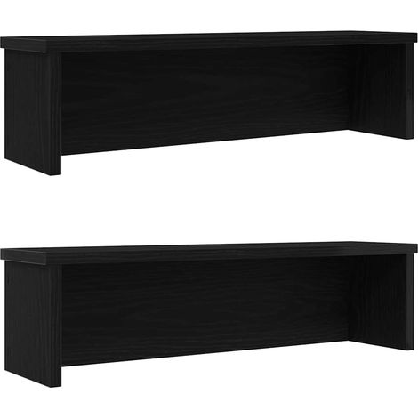 Küchenregale Stapelbar 2 Stk. Schwarz 60x15x16 cm