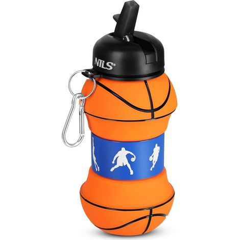 Faltbarer Silikonbecher 550ml - Basketball-Design