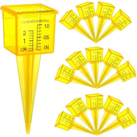 15 Pièces Jauge D'arrosage Pluviomètre Mesure des Précipitations Eau De Pluie Évalué Grande Gicleur d'eau Tasse à Mesurer Les Précipitations Irrigation Jardin Plastique