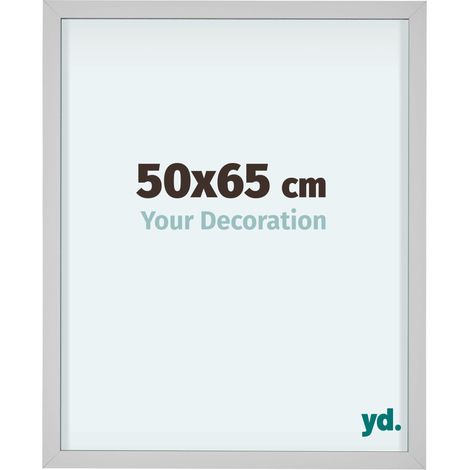 yd. - Cadre photo 50x65 - Blanc - Aluminium - Virginia (1/5)