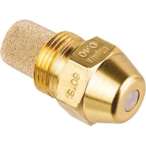 Gicleur chauffage central OD type S – Débit 0,60 US gal/min – Angle d'inclinaison 60° – Pour installations Danfoss