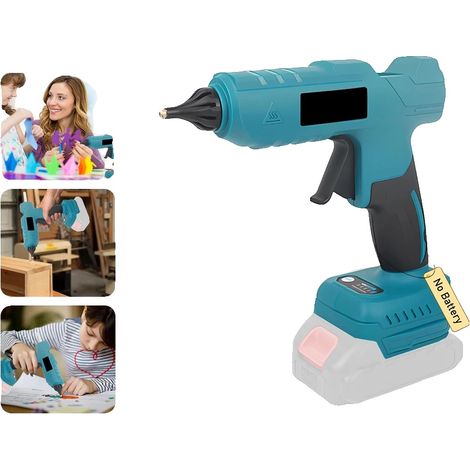 Heißkleberpistole, 100 Watt, erhitzt in 35 Sekunden, akzeptiert 18V Batterien, CE-zertifiziert, ergonomisches Design (1/5)
