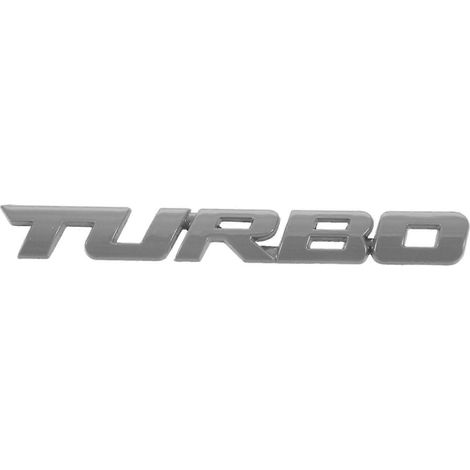 TURBO Universal Auto Motorrad 3D Metallaufkleber, Silber (1/5)