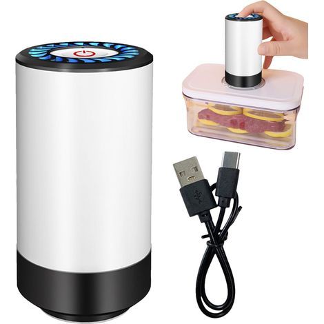 Pompe À Air Électrique Pour Sacs De Stockage Sous Vide,Pompe Électrique Pour Sacs de Rangement Sous Vide - Solution Réutilisable pour Organisation Aliments, Literie - Déménagement, Voyage, Camping (1/5)