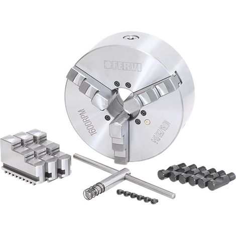 Fervi M078A/250/D1-5 Mandrino Camlock autocentrante di precisione a 3+3 griffe (1/4)