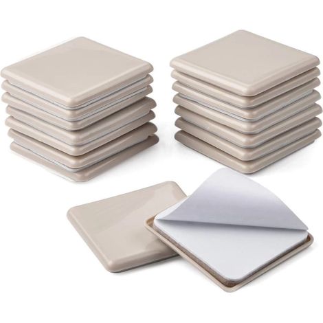 (Beige) 16 patins de protection carrés autocollants de 50 x 50 mm pour sols et meubles (1/5)