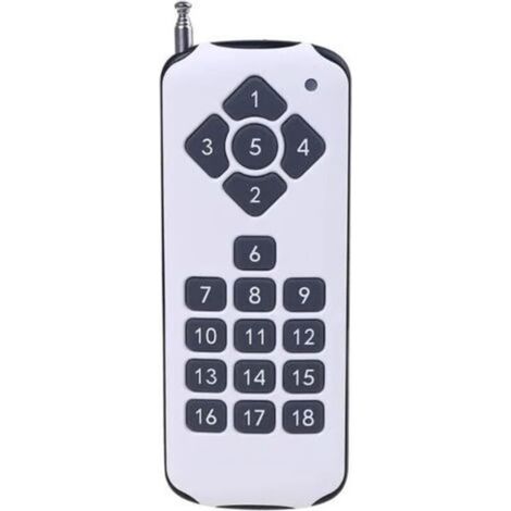 Accessoires pour outils multifonctions - Télécommande RF ASK 18 canaux 433 MHz 18 touches, émetteur sans fil haute puissance pour alarme de commutation - (Couleur : blanc) (1/4)