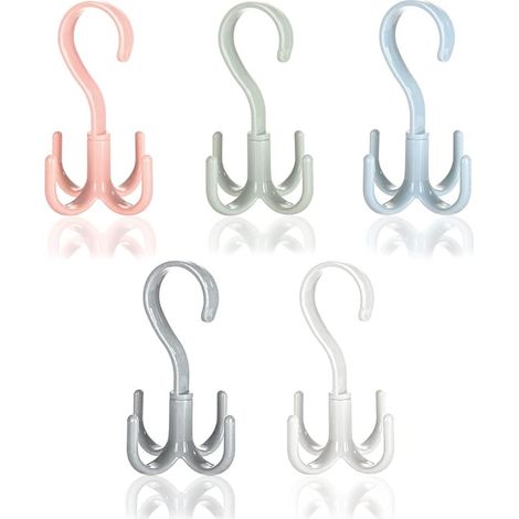 Support Rotatif Pour Sac - Crochet Pivotant 360° - Pour Porte-manteau Armoire - Lot de 4 (1/5)