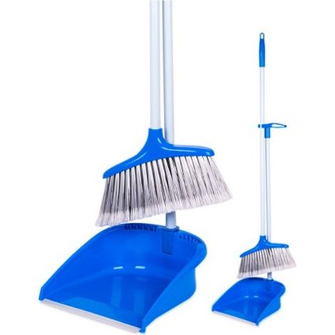Pelle à poussière pliable M/Métallique + brosse 90 mm, manche en métal 72 cm, design ergonomique
