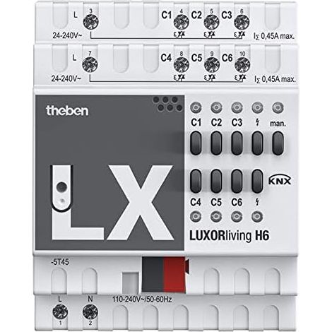 Theben Smart Home-System Heizungsaktor 6-fach LUXORliving H6 (1/3)