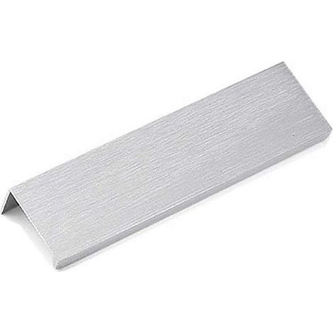 Küchenschrankgriff, silberner Einbaugriff, versteckter Türgriff aus Aluminiumlegierung, 2 Stück, Lochabstand 96 mm (1/5)