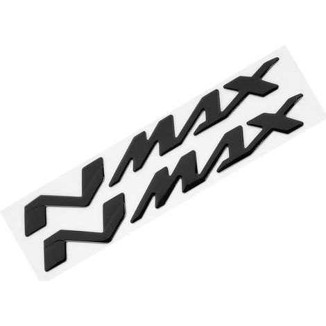 Paire d'autocollants 3D pour emblème de moto Yamaha NMAX155 125 Noir (1/5)