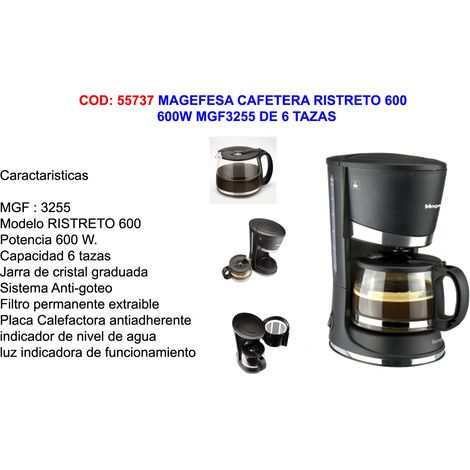 MAGEFESA Ristretto 600W MGF32556 Caffettiera con tazze
