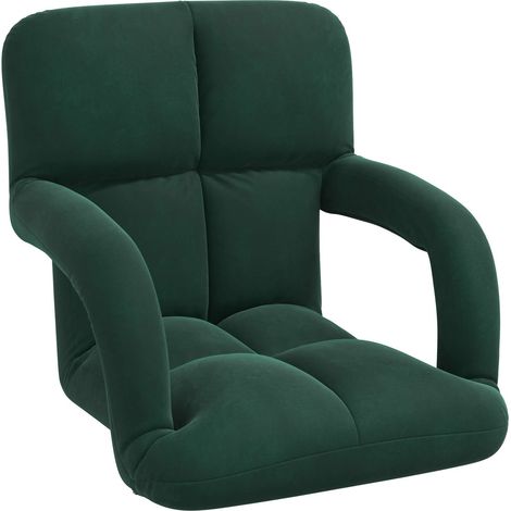Sillón ajustable Verde oscuro Terciopelo vidaXL (1/5)