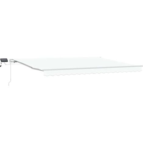Auvent Rétractable avec Blanc 450 ×300 cm tissu (1/5)
