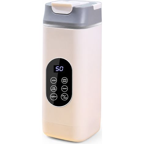 Blender portable blanc rechargeable USB, 12 lames, broyage de glace et autonettoyage (1/5)