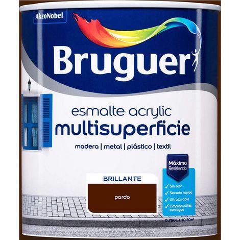 Smalto acrilico multisuperficie marrone brillante 0,750 l 5057538 BRUGUER (1/5)