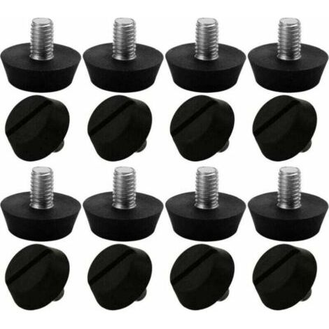 16 Stück verstellbare Möbelbeine, Nivellierpads, Tisch- und Stuhlbeine, verstellbarer Bodenschutz, M6 x 10 x 20 mm