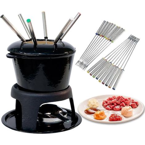 fourchettes a fondue en acier inoxydable avec manches resistants a la chaleur pour la fondue au fromage et au chocolat pour griller les guimauves et la viande