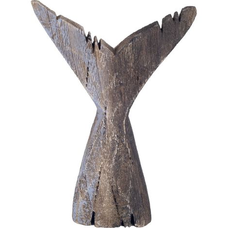 Graue Walschwanz-Matrosenfigur – Maritime Wohndekoration – Skulptur im maritimen Stil