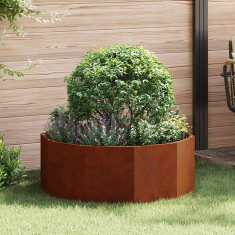 Jardinière-Pot de fleur-Bac à fleurs Rouillé 90 x 90 x 35 cm (1/5)